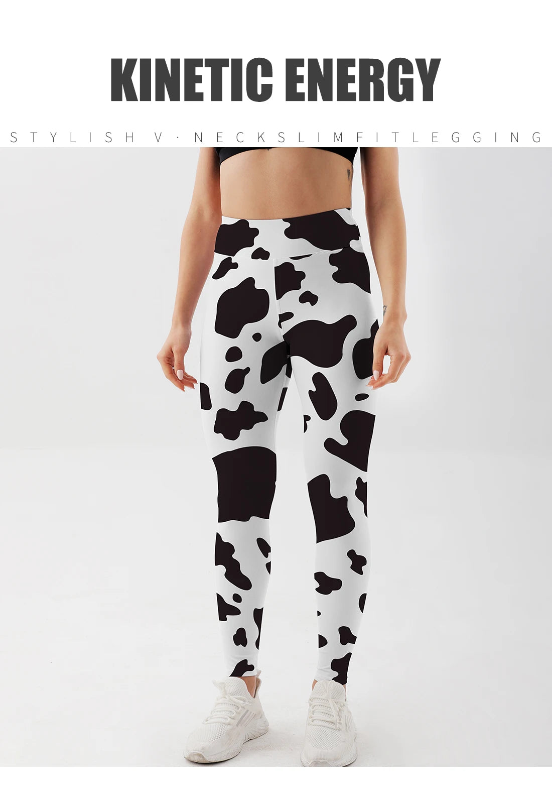 Yoga Pants Women Cow Black Leggings For Fitness High Waist Gym Legging Push Up Workout Fitness Women Printed Leggings