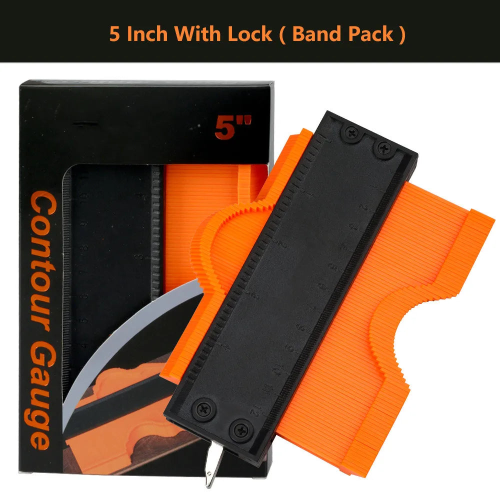 5/6/10 Inch Contour Gauge with Lock Shape Contour Gauge Duplicator Contour Scale Template Tiling Measuring Ruler Carpenter Tools