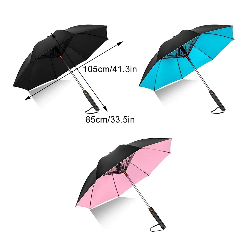 Umbrella With Fan USB Rechargeable Battery Portable Fan Umbrella With Mist Spray Umbrella For Summer Walking