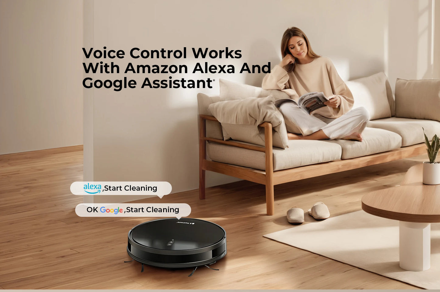 Redroad E3 Robot Vacuum Cleaner Auto Charging 2700Pa Power App Control Water Tank Wet Mopping Electric Sweeper