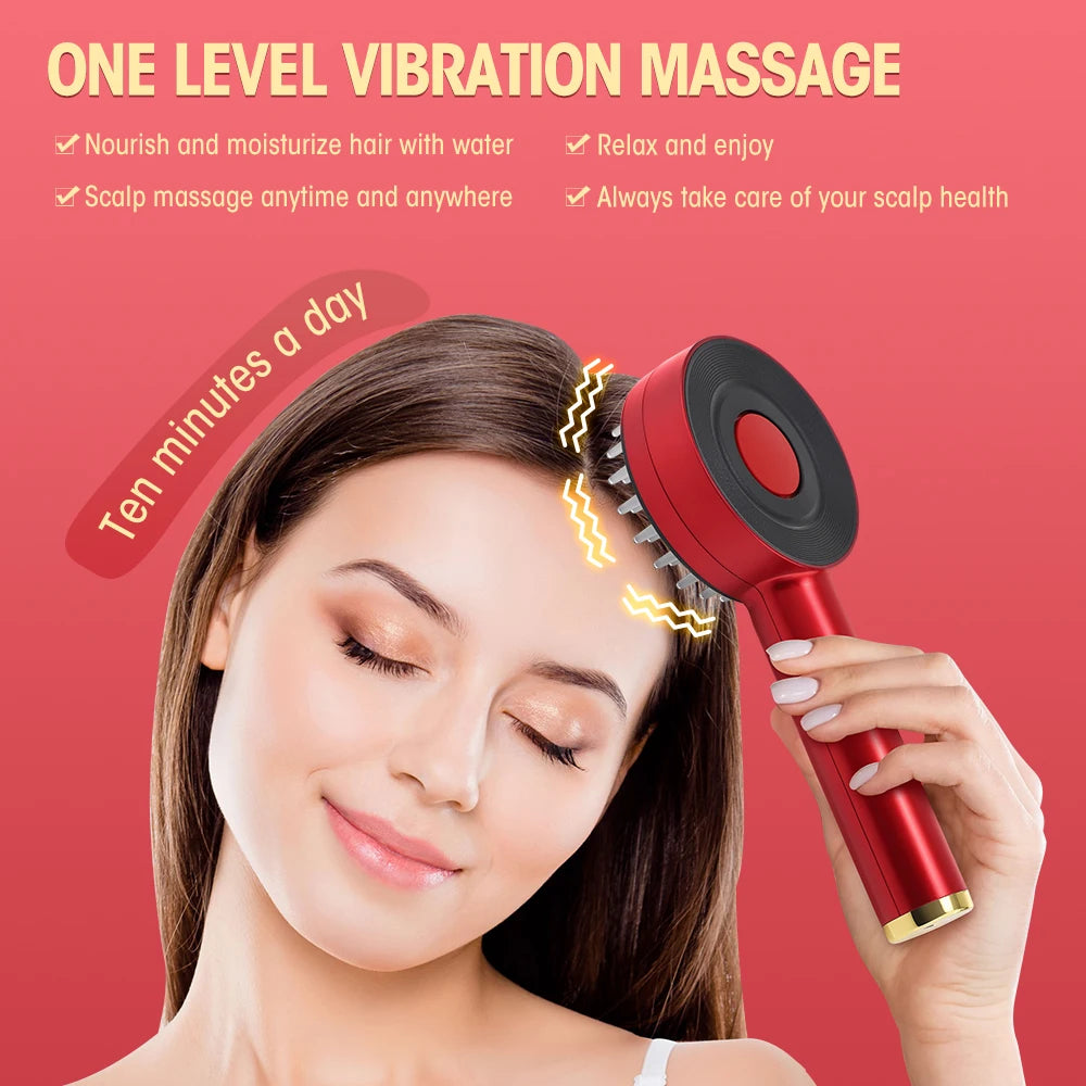 Deep Kneading Masssage Comb, Red Light Therapy Scalp Massager, Hair Growth Massage Scalp Brush, Head Medicine Applicator