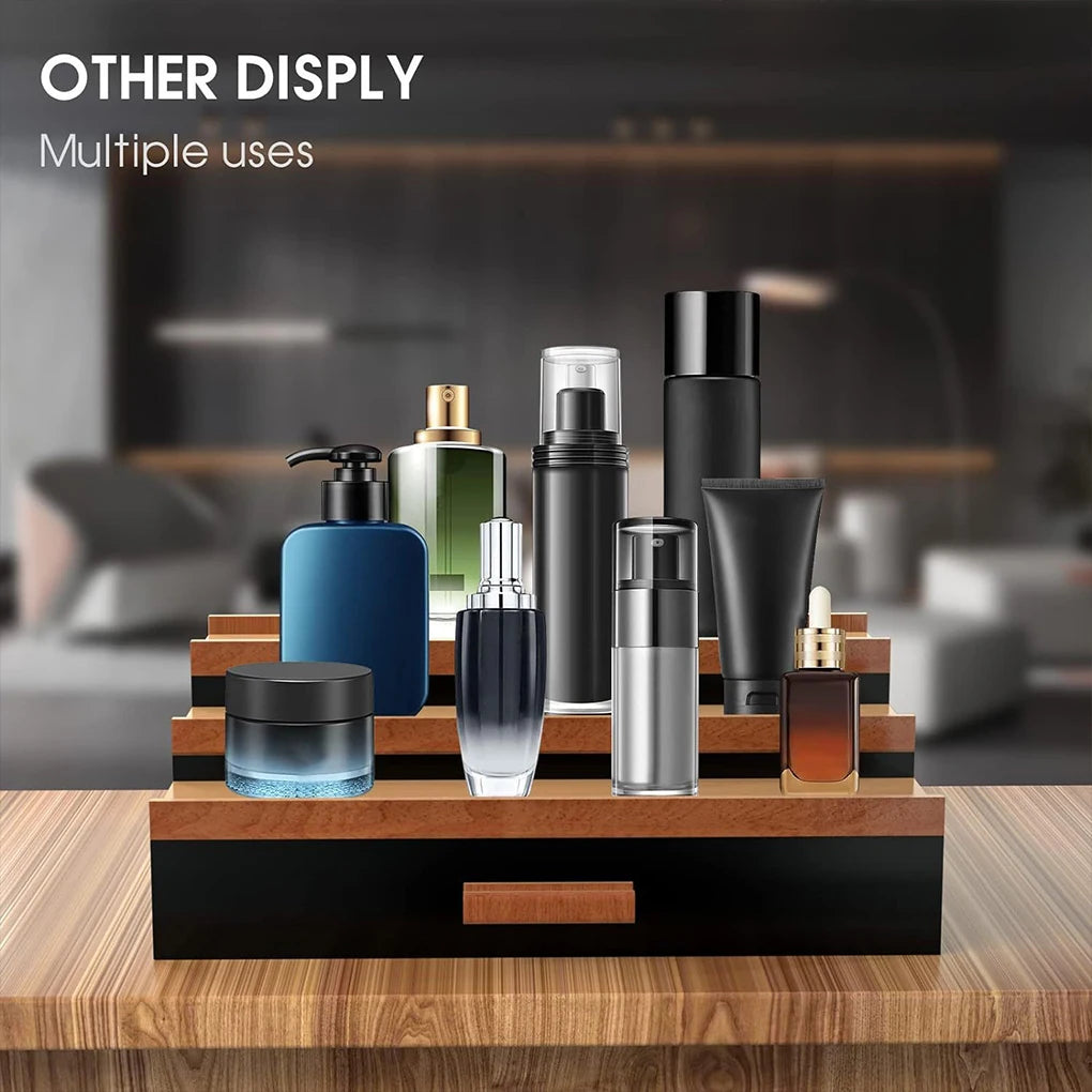 New Portable Perfume Organizer Shelf Stand 3 Tier Drawer Storage For Fragrance Collection Perfume Stand Organiser