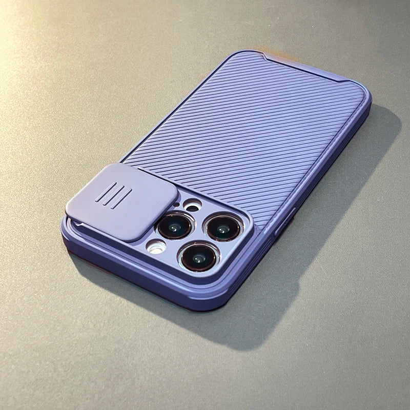 Slide Camera Lens Protection Magnetic Phone Case For iPhone 16 15 Pro Max 14 13 12 11 Silicone For Magsafe Wireless Charge Cover