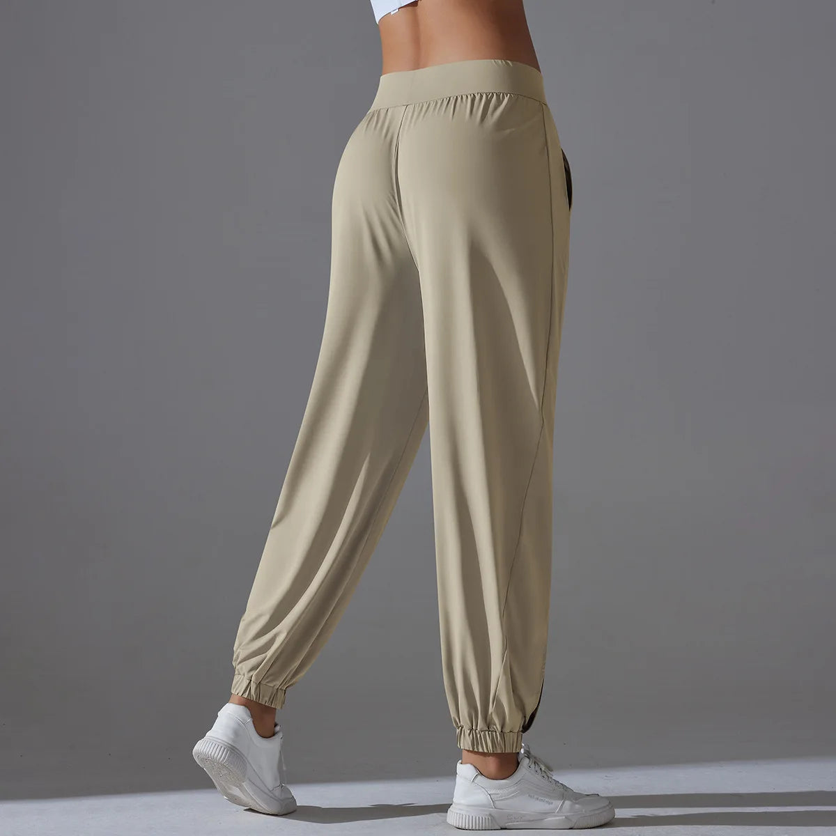 Cool Sunscreen Women's Yoga Pants Ice Silk Woman Clothing Thin Youthful Woman Clothes Casual Slim Loose Tie Foot Sports Pants
