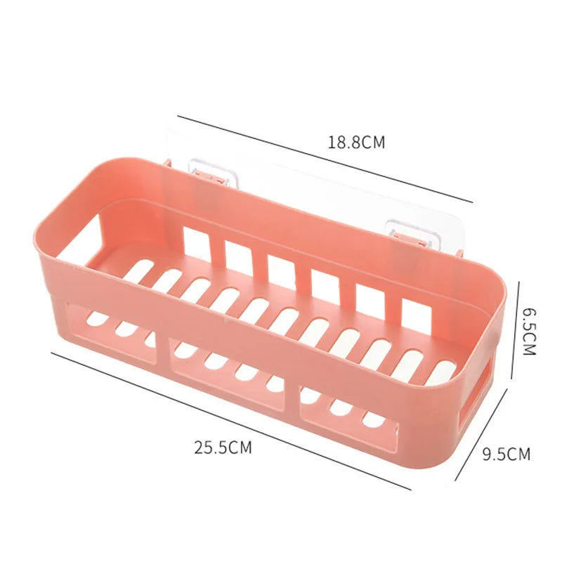 Bathroom Shelf Organizer Toilet Adhesive Shampoo Gel Storage Basket Decoration Bathroom Corner Shower Shelf Rack Accessories