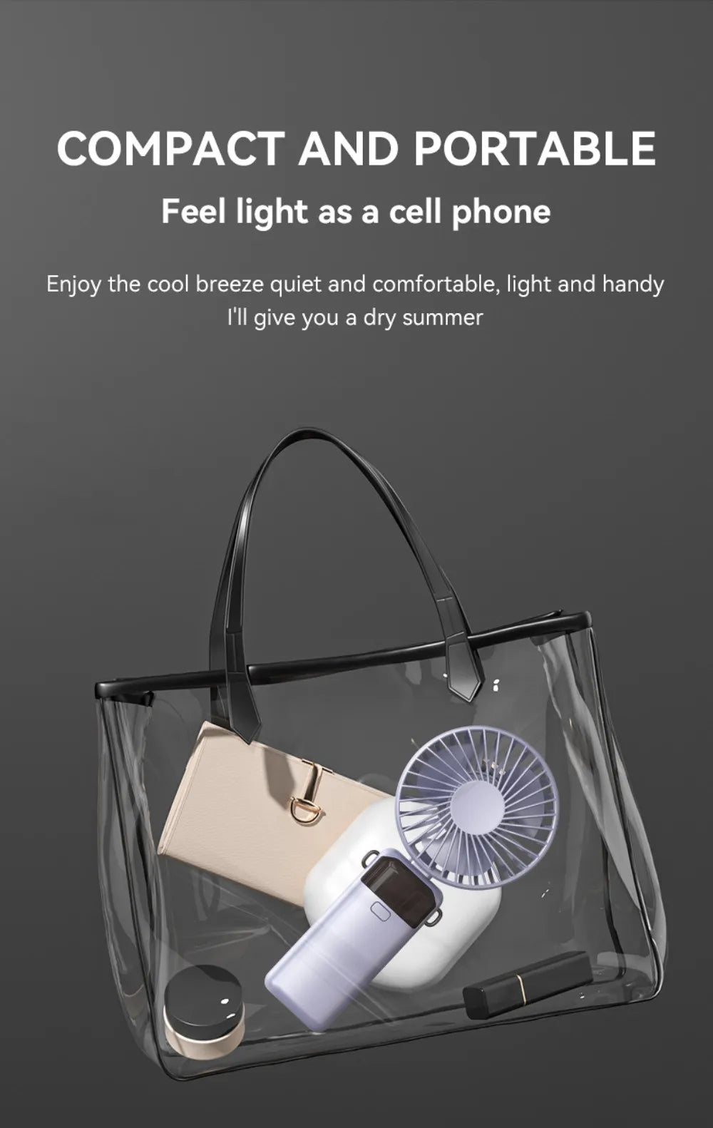Portable Mini Fan USB Outdoor Handheld Fan with Desktop Phone Holder 3Wind Adjustments Long Working Life Multi-function Mini Fan