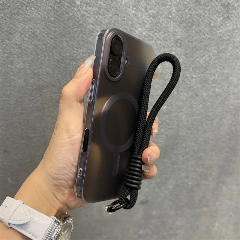 Aurora Gradient Matte Magnetic Case For iPhone 16 15 14 Pro Max 16 Plus 13 Laser Colorful Rainbow for Magsafe Shockproof Cover