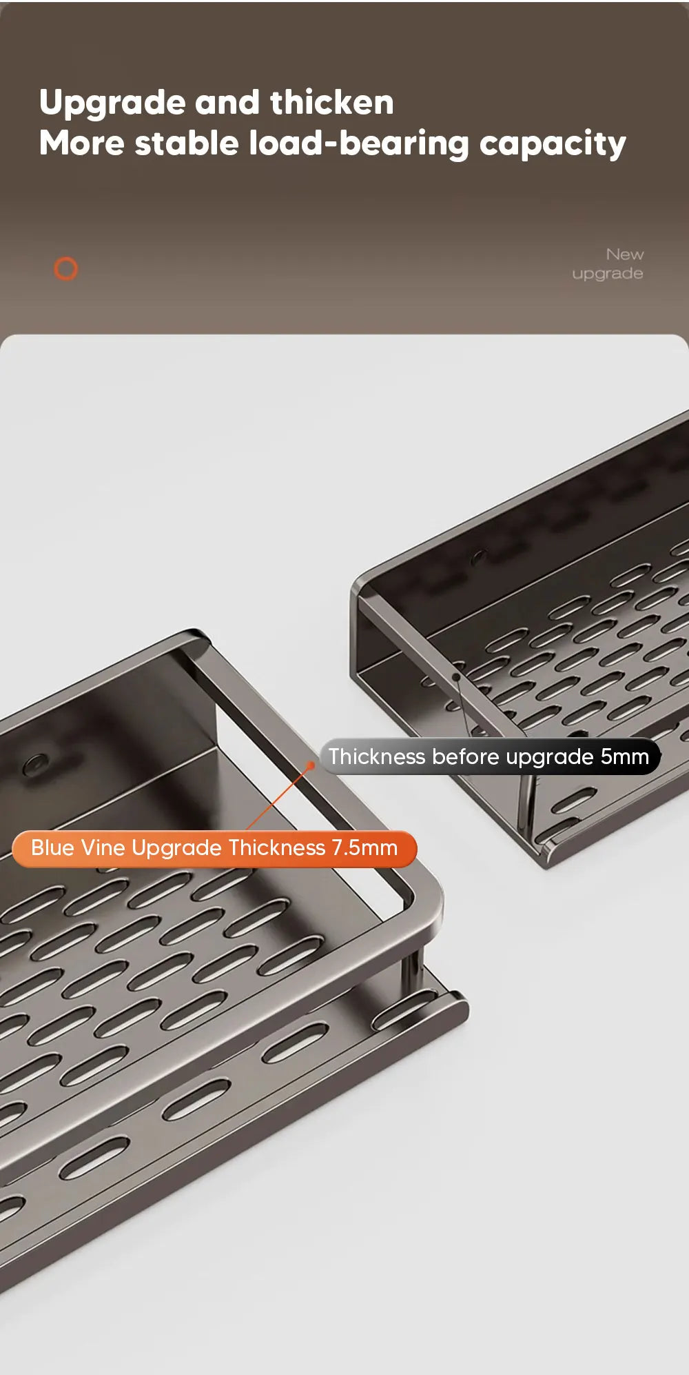 30/40/50CM Punch-Free Bathroom Shelf Shampoo Rack Aluminum Shower Organiser Without Drilling Toilet Shelf Bathroom Accessories