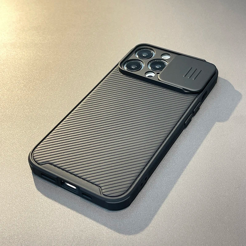 Slide Camera Lens Protection Magnetic Phone Case For iPhone 16 15 Pro Max 14 13 12 11 Silicone For Magsafe Wireless Charge Cover