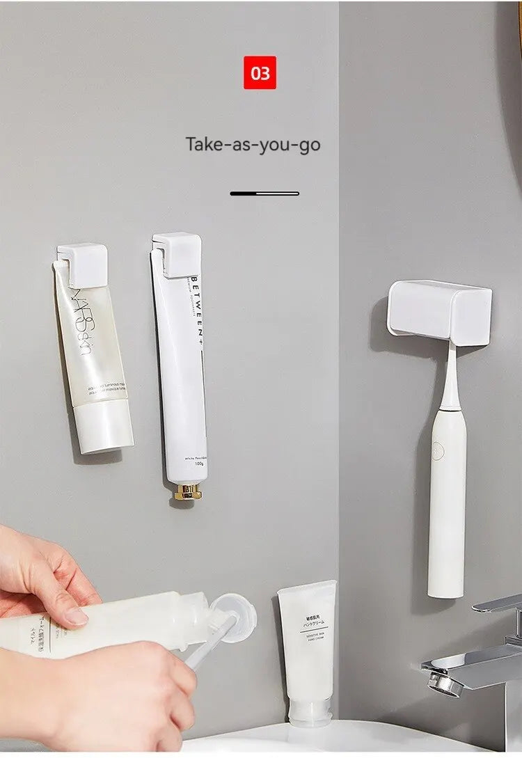 Toothbrush Organizer Sticky Toothbrush Holder Simple Toothbrush Organizer Bathroom Bathroom Shelf