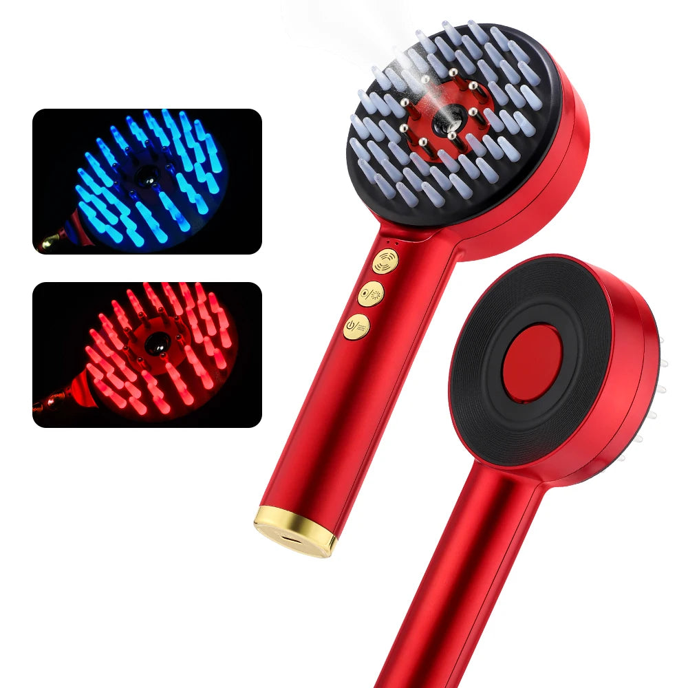 Deep Kneading Masssage Comb, Red Light Therapy Scalp Massager, Hair Growth Massage Scalp Brush, Head Medicine Applicator