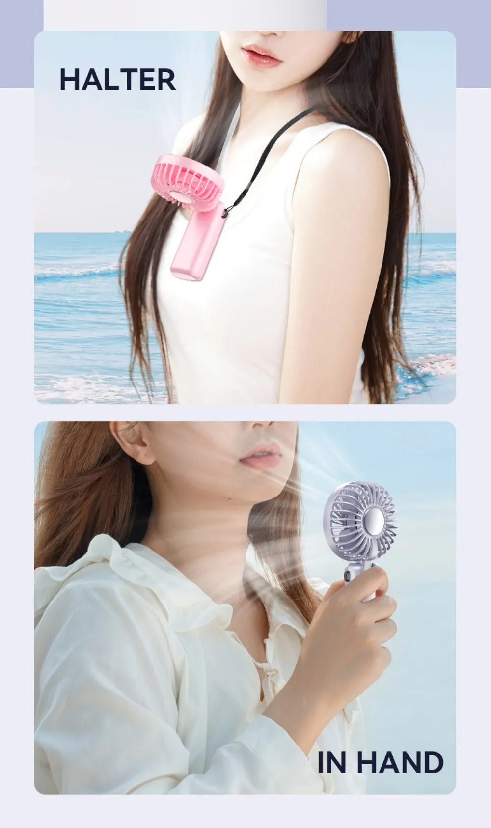 Portable Mini Fan USB Outdoor Handheld Fan with Desktop Phone Holder 3Wind Adjustments Long Working Life Multi-function Mini Fan