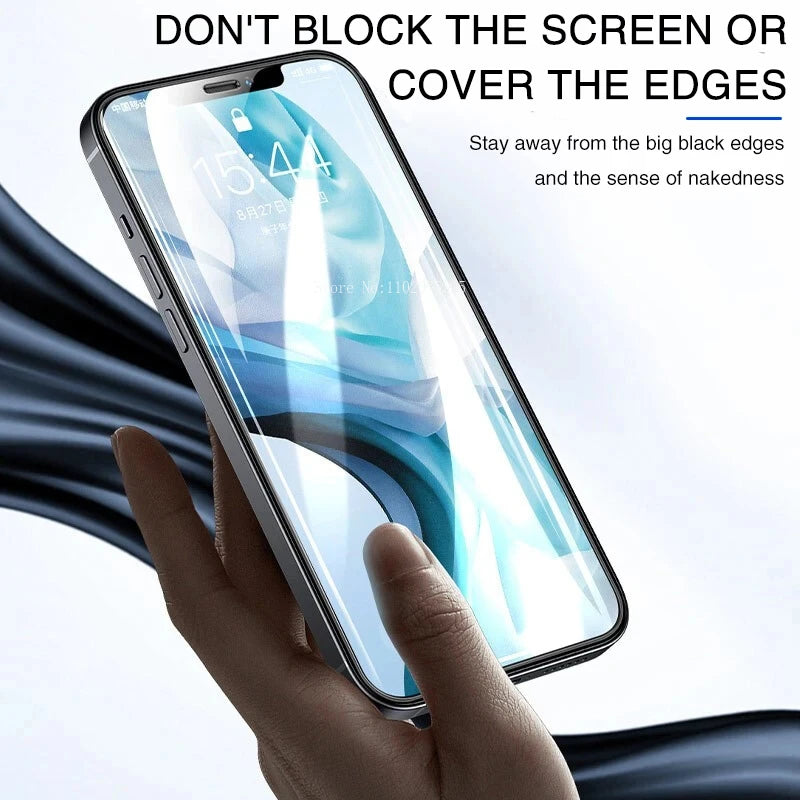 4PCS 9D Full Cover Tempered Glass For iPhone 17 16 15 14 Pro Max 16 15 Plus Screen Protector For iPhone 13 12 11 Pro X XR XS Max