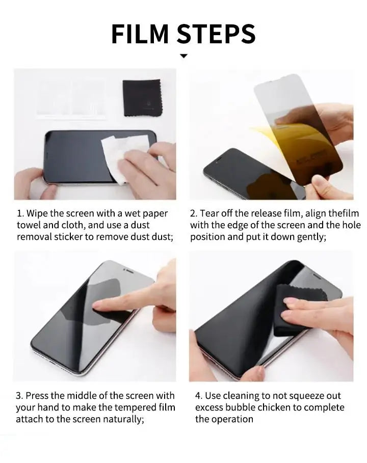 3PCS Anti-Spy Glass for IPhone 16 15 14 13 12 11 Pro Max Privacy Screen Protector for IPhone 13Mini 14 Plus 14Pro Glass 15 16E