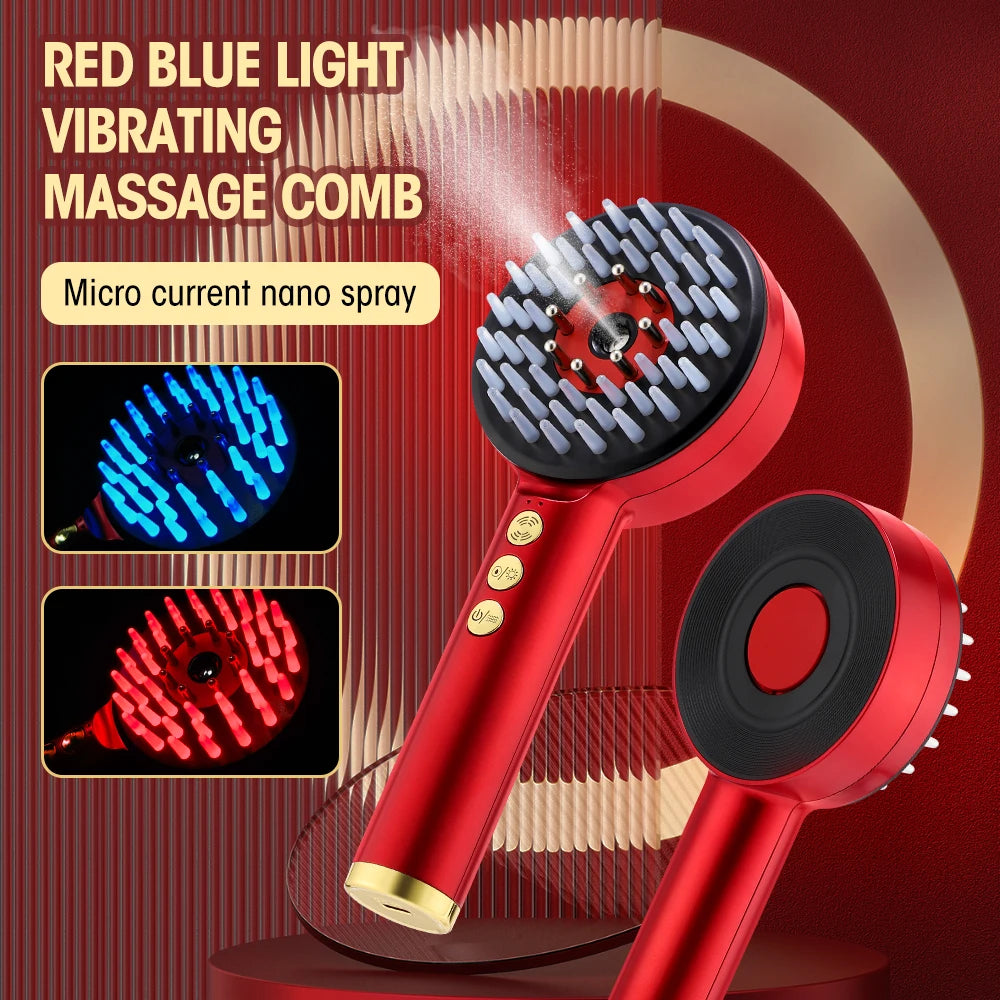 Deep Kneading Masssage Comb, Red Light Therapy Scalp Massager, Hair Growth Massage Scalp Brush, Head Medicine Applicator