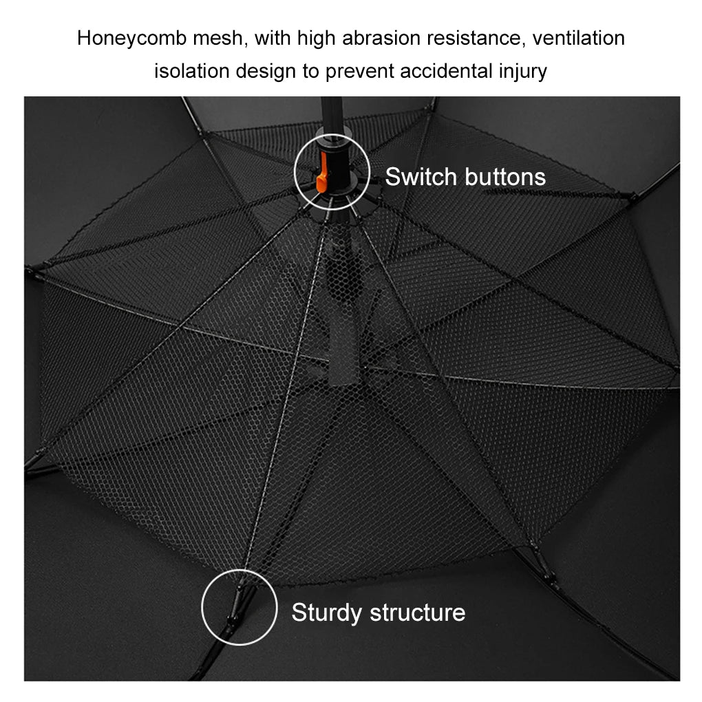 Portable USB Rechargeable Umbrella With Fan And Mist Spray 3 in 1 Cooling Summer Sunshade Fan Bumbershoot Uv Blocking Umbrella