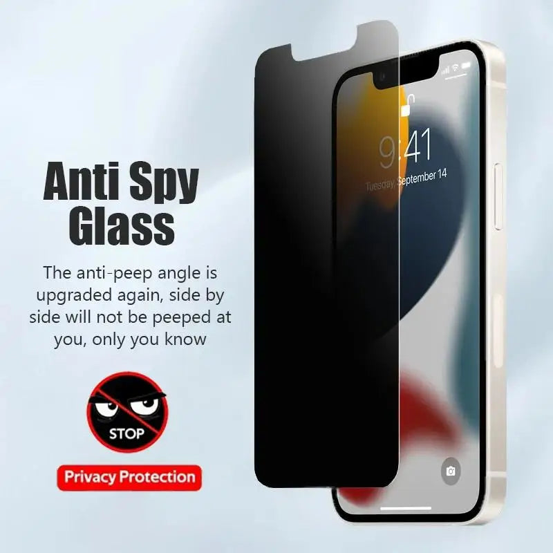 3PCS Anti-Spy Glass for IPhone 16 15 14 13 12 11 Pro Max Privacy Screen Protector for IPhone 13Mini 14 Plus 14Pro Glass 15 16E