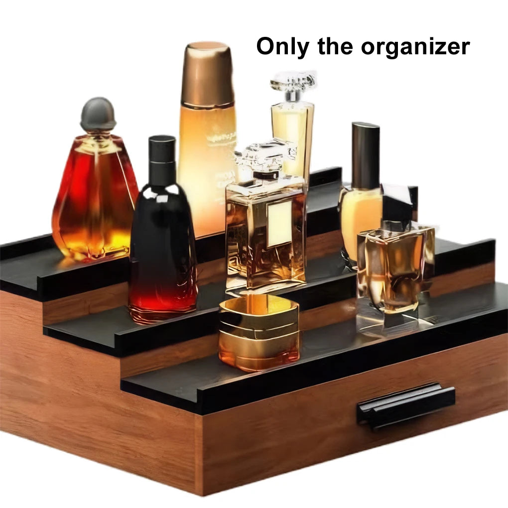 New Portable Perfume Organizer Shelf Stand 3 Tier Drawer Storage For Fragrance Collection Perfume Stand Organiser