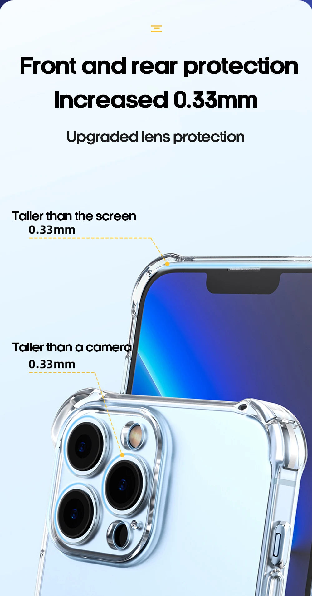 Shockproof Silicone Clear Phone Case for iPhone 13 11 14 Pro Max 12 Mini Lens Protection Back Case for IPhone 15 16 PRO XS MAX X