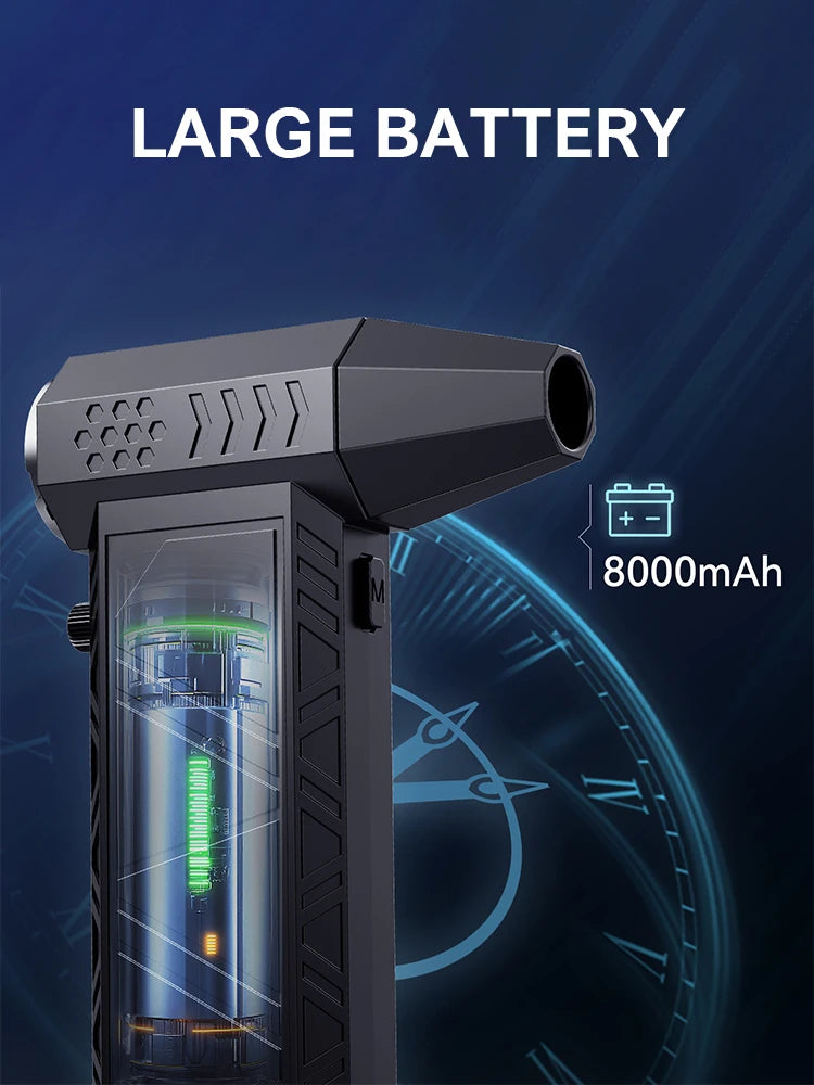 Turbo Fan Upgrade New X9 Rechargeable Blower 300000RPM Brushless Air Blower Turbo Jet Fan Portable Dust Blower Electric Dryer