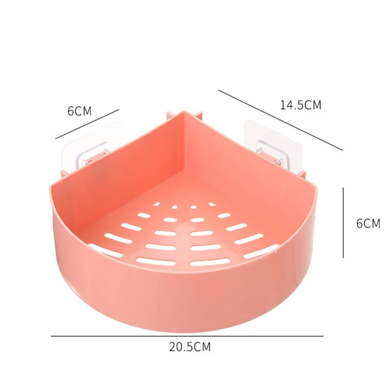 Bathroom Shelf Organizer Toilet Adhesive Shampoo Gel Storage Basket Decoration Bathroom Corner Shower Shelf Rack Accessories