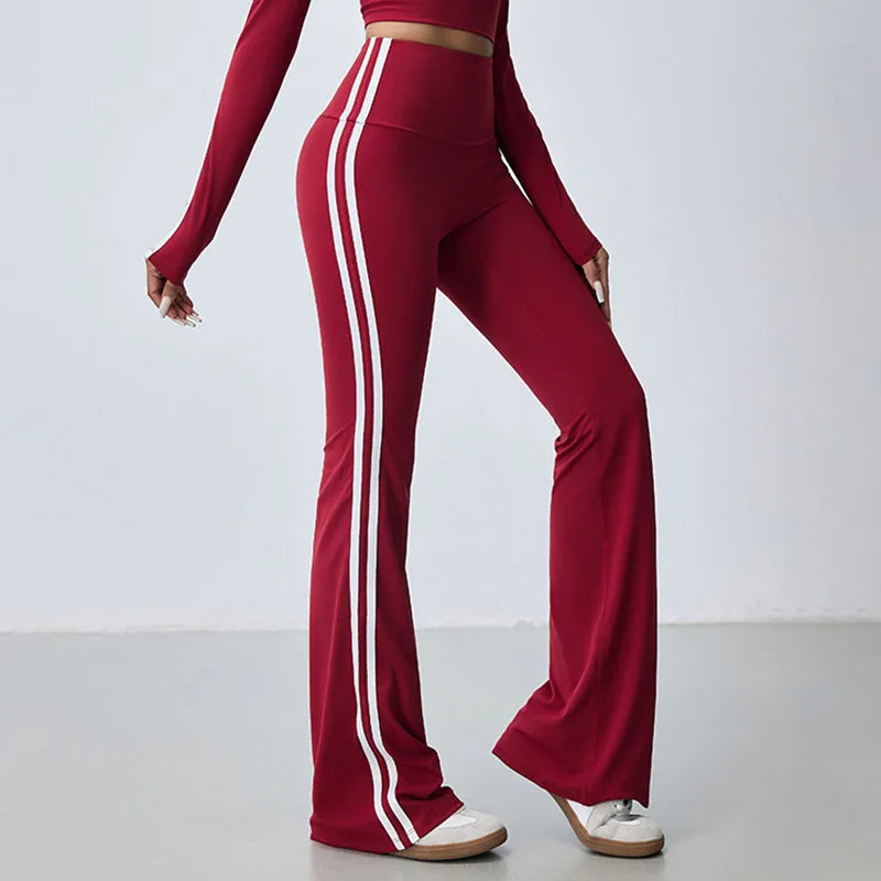 Yoga Leggings Bell-bottomed Pant Women Push Up Fitness Outdoors Casual High Waist Sports Flared Pants