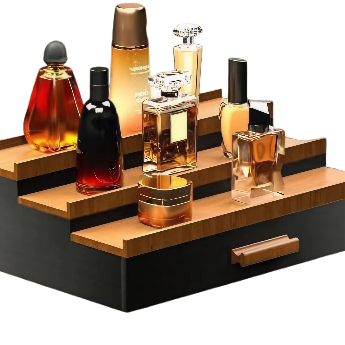 New Portable Perfume Organizer Shelf Stand 3 Tier Drawer Storage For Fragrance Collection Perfume Stand Organiser