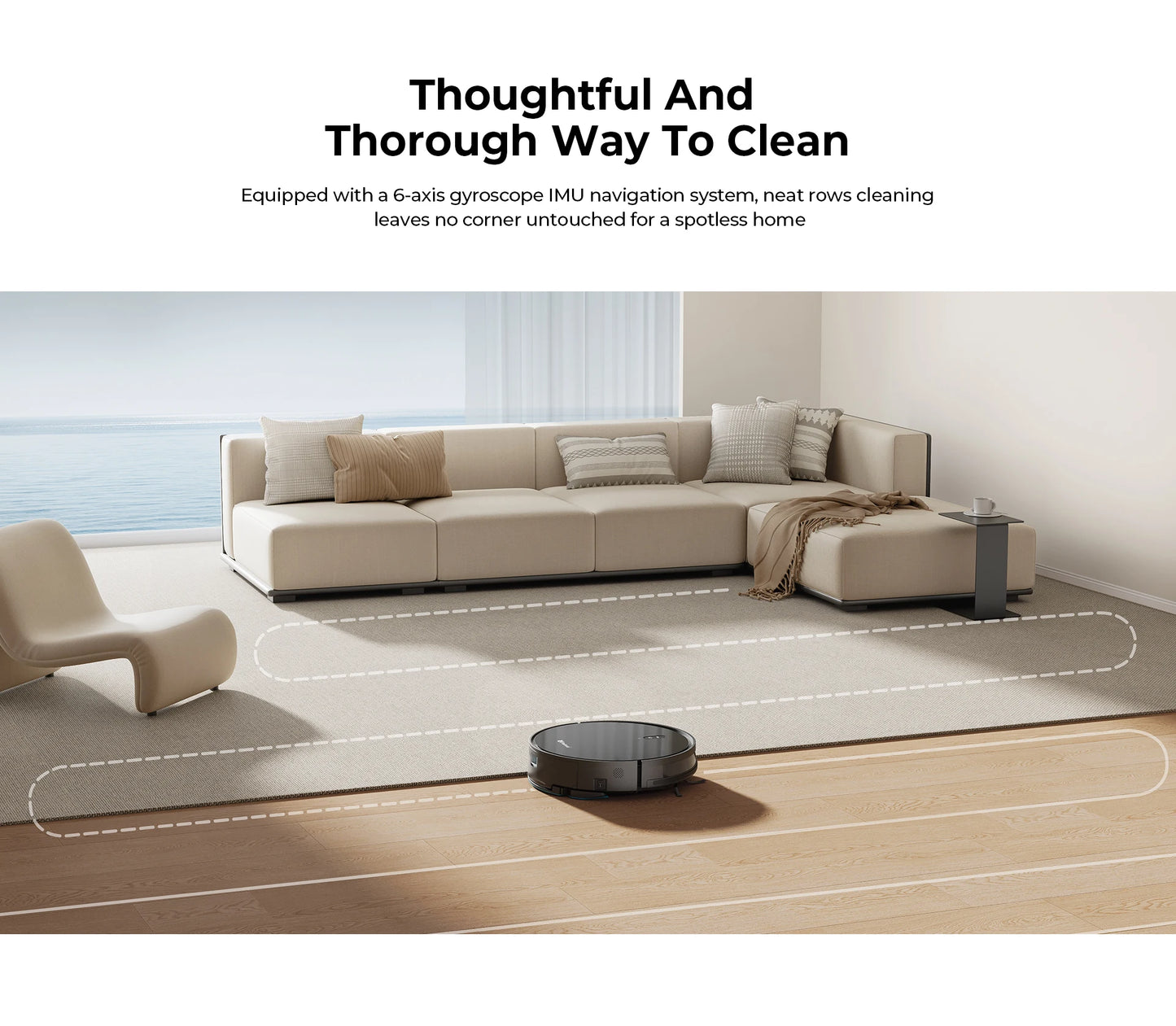 Redroad E3 Robot Vacuum Cleaner Auto Charging 2700Pa Power App Control Water Tank Wet Mopping Electric Sweeper