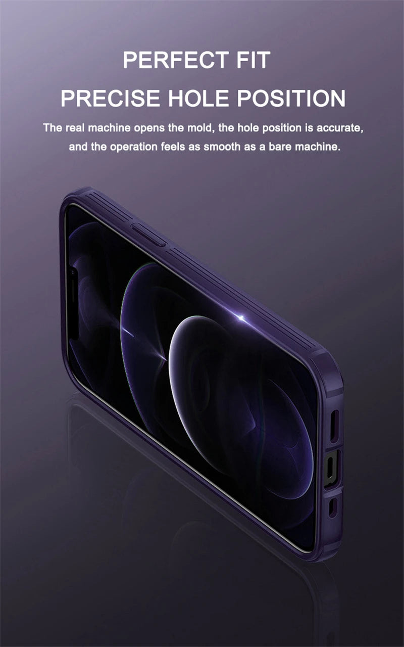Slide Camera Lens Protection Magnetic Phone Case For iPhone 16 15 Pro Max 14 13 12 11 Silicone For Magsafe Wireless Charge Cover