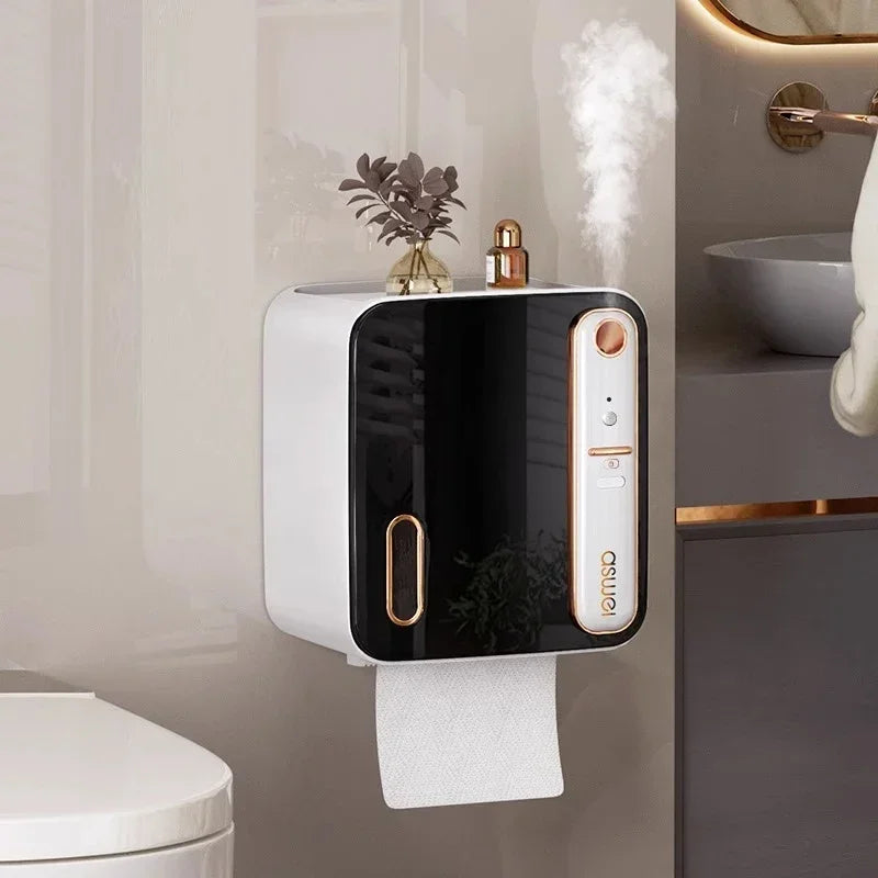 Toilet Paper Holder Intelligent Aromatherapy Toilet Tissue Box Toilet Paper Storage Rack Roll Up Paper Boxes Bathroom accessorie
