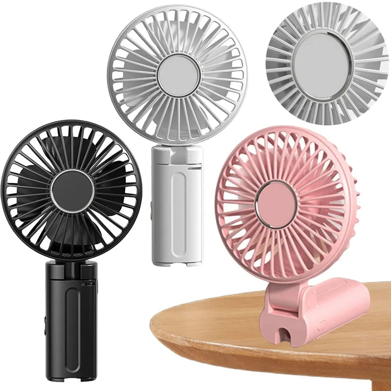 Umbrella Clip Fan 3-Speed Adjustment Portable Handheld Fan Rechargeable Summer Cooling Fan for Outdoor Umbrella