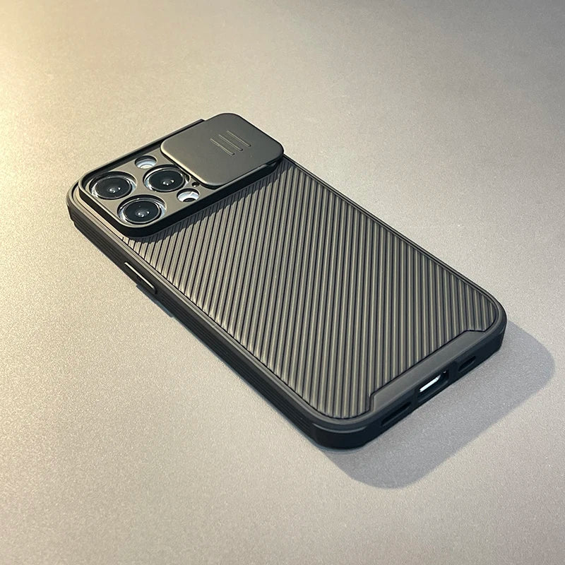 Slide Camera Lens Protection Magnetic Phone Case For iPhone 16 15 Pro Max 14 13 12 11 Silicone For Magsafe Wireless Charge Cover