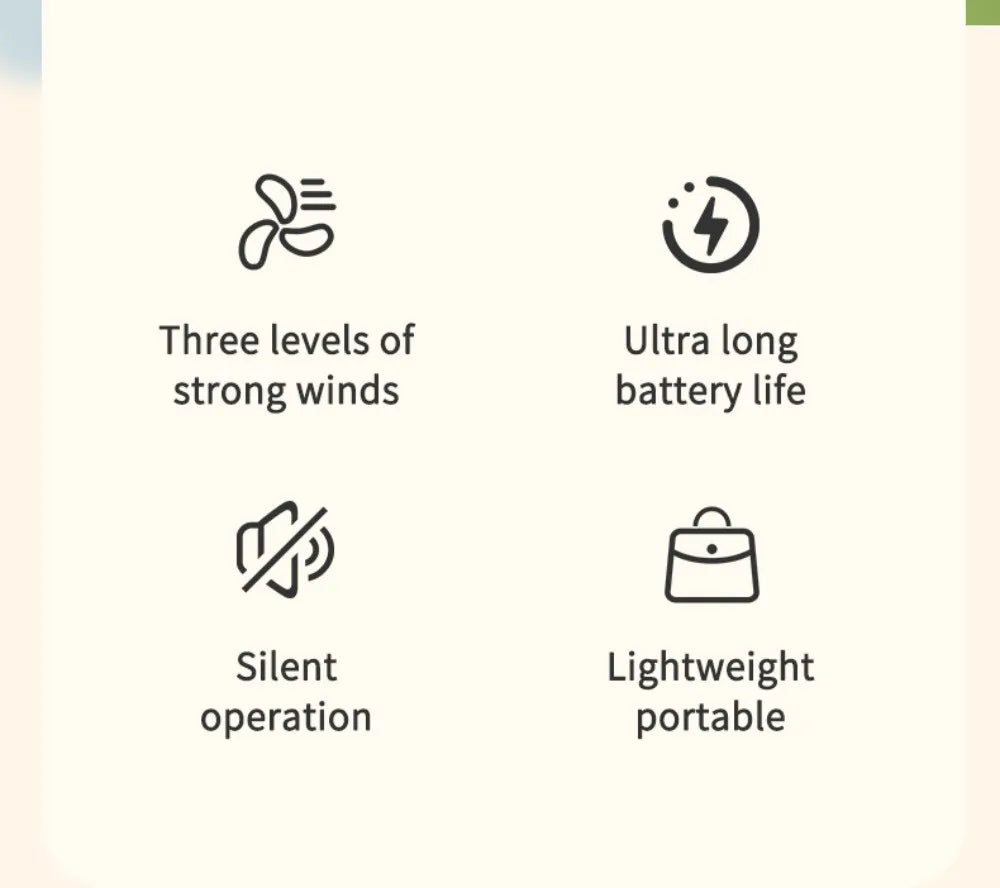 Portable Mini Fan USB Outdoor Handheld Fan with Desktop Phone Holder 3Wind Adjustments Long Working Life Multi-function Mini Fan