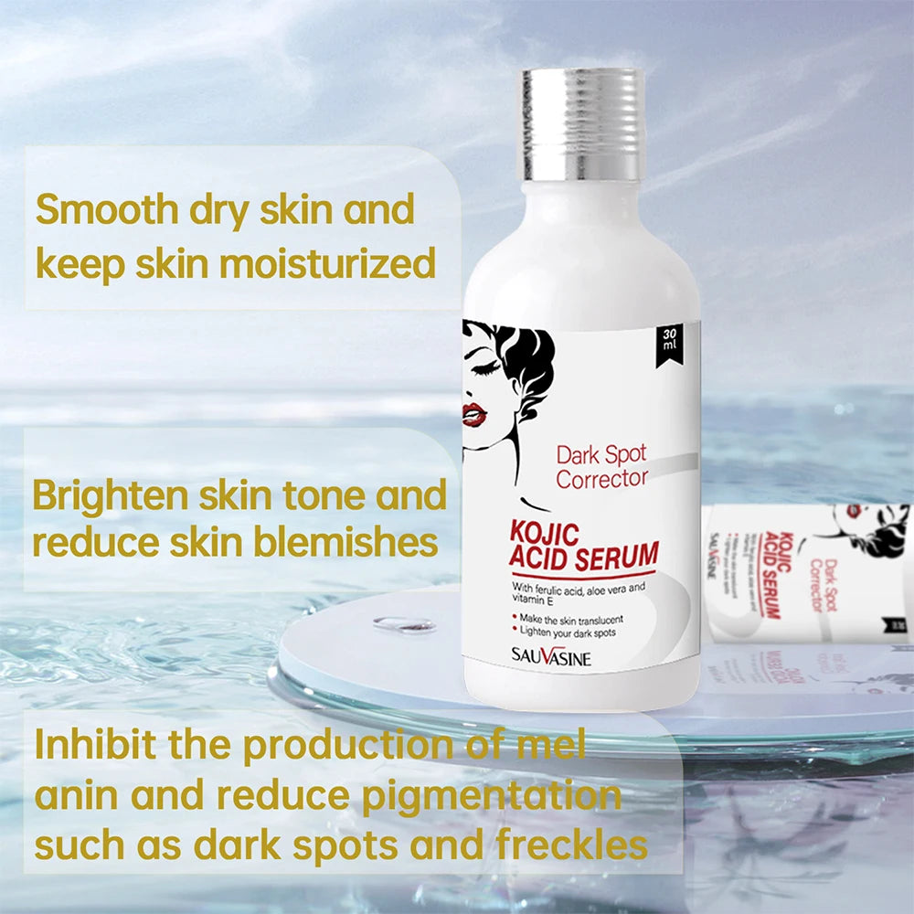 Kojic Acid Skin Care Set Anti-aging Face Cream Wrinkle Removal Facial Serum Deep Cleansing Brighten Moisturize Kojic Acid Soap