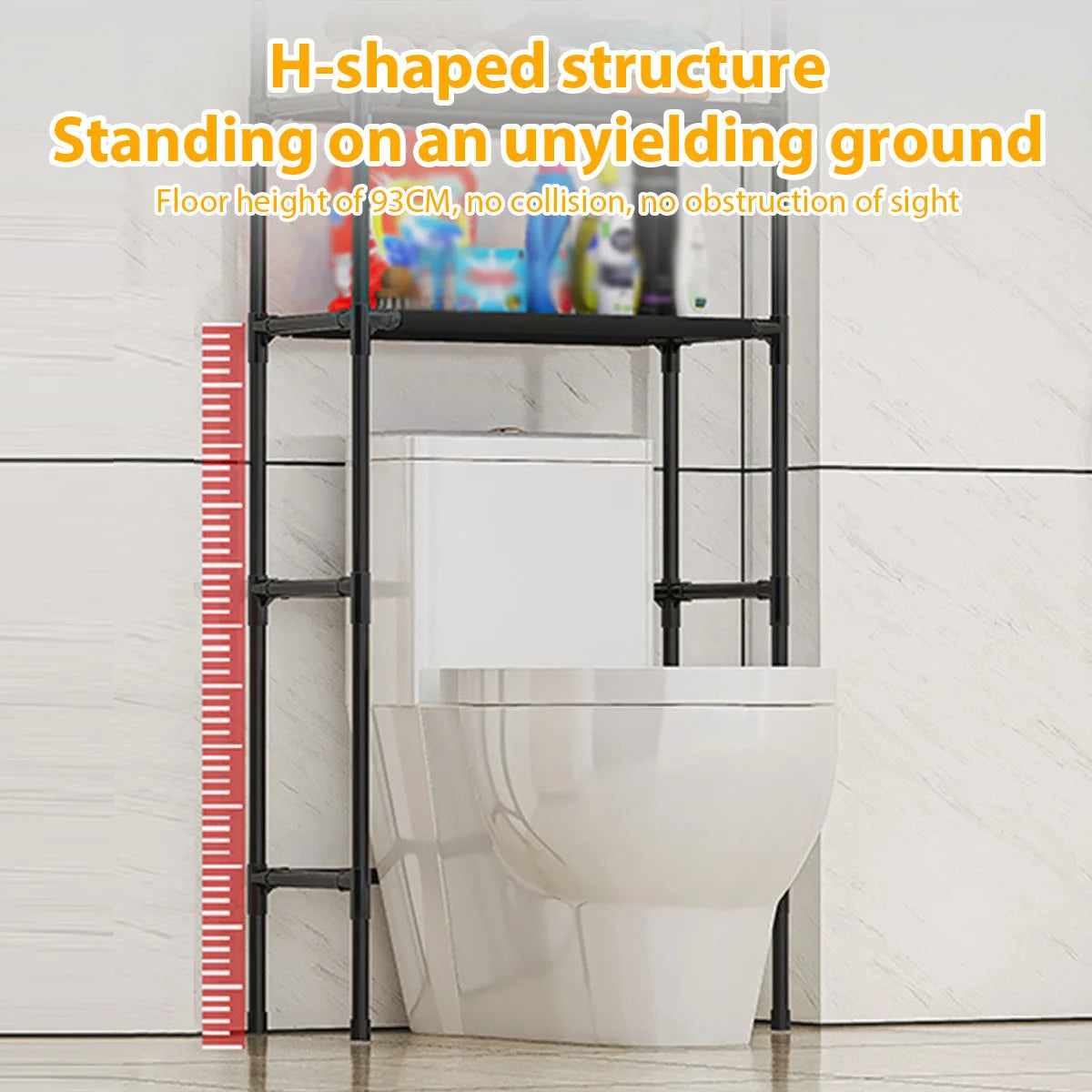 Bathroom Storage Rack Floor Mounted Over Toilet Shelf Multilayer Space Saver Multi-Functional Kitchen Organizer