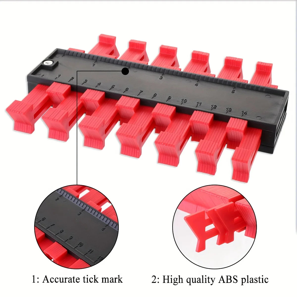 Shape Contour Gauge Duplicator Profile Measuring Angle Ruler Thickness Gauge Contour Template Copy Duplicator Woodworking Tools