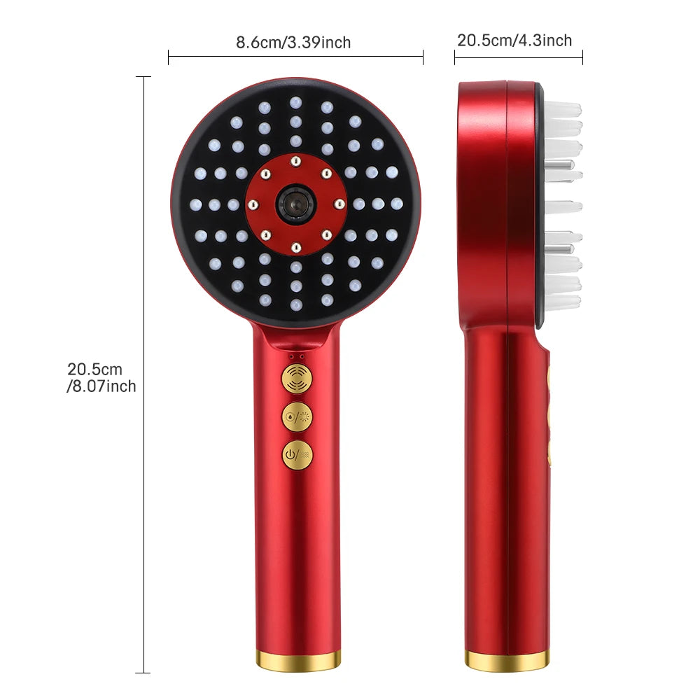 Deep Kneading Masssage Comb, Red Light Therapy Scalp Massager, Hair Growth Massage Scalp Brush, Head Medicine Applicator