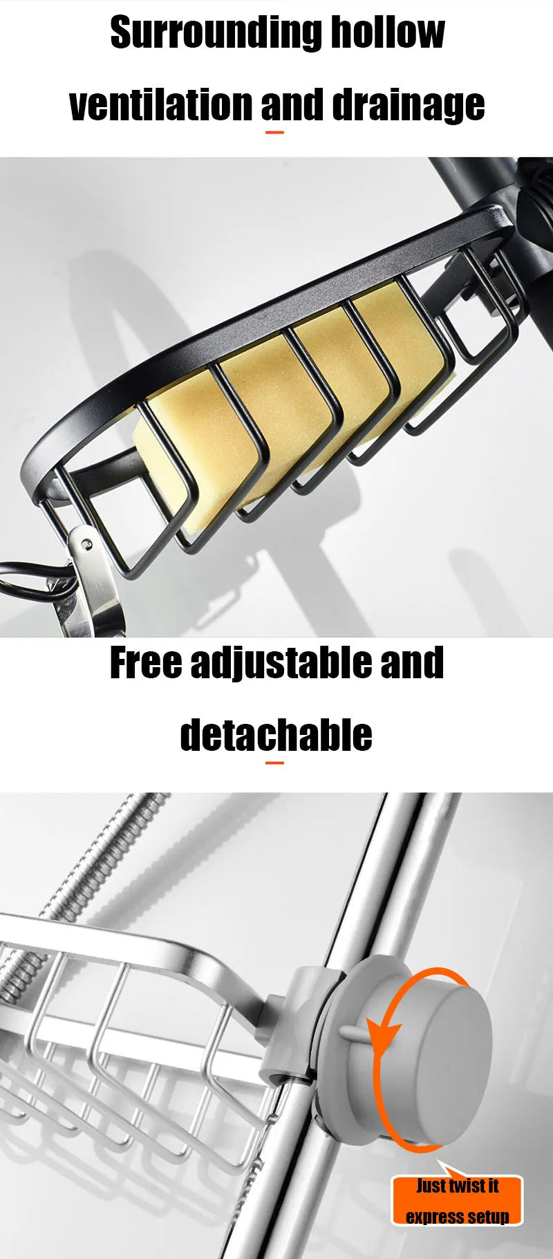 Bathroom Shelves Drain Shampoo Storage No Punching Required Shower Organiser Shelf Bathroom Accessories Organizers Supplies