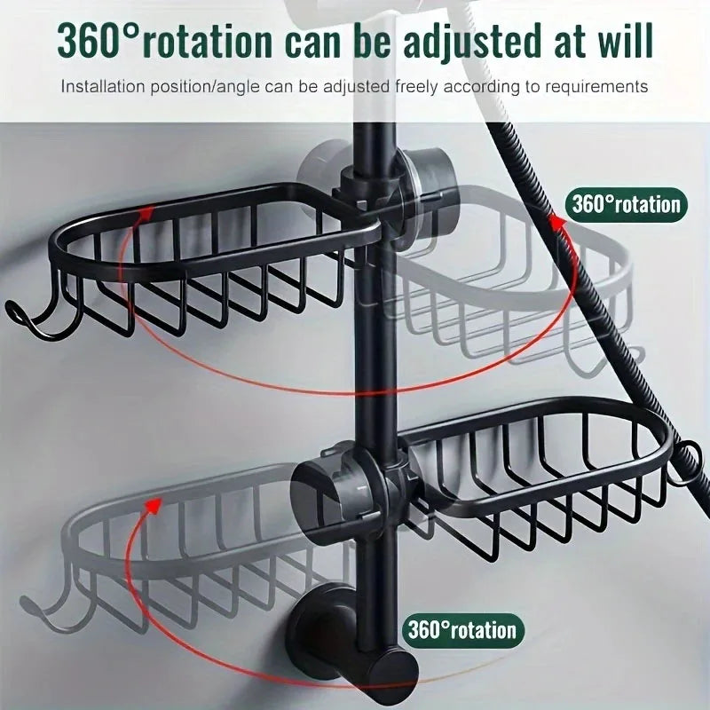 Bathroom Shelves Drain Shampoo Storage No Punching Required Shower Organiser Shelf Bathroom Accessories Organizers Supplies