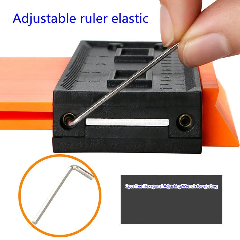 5/6/10 Inch Contour Gauge with Lock Shape Contour Gauge Duplicator Contour Scale Template Tiling Measuring Ruler Carpenter Tools