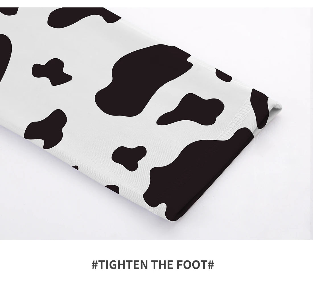Yoga Pants Women Cow Black Leggings For Fitness High Waist Gym Legging Push Up Workout Fitness Women Printed Leggings