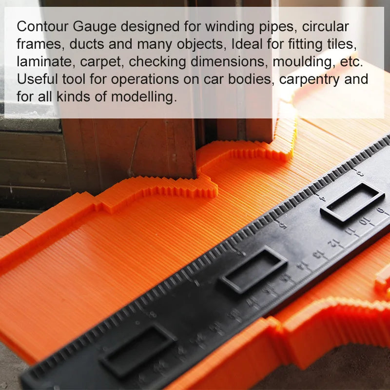 5/6/10 Inch Contour Gauge with Lock Shape Contour Gauge Duplicator Contour Scale Template Tiling Measuring Ruler Carpenter Tools
