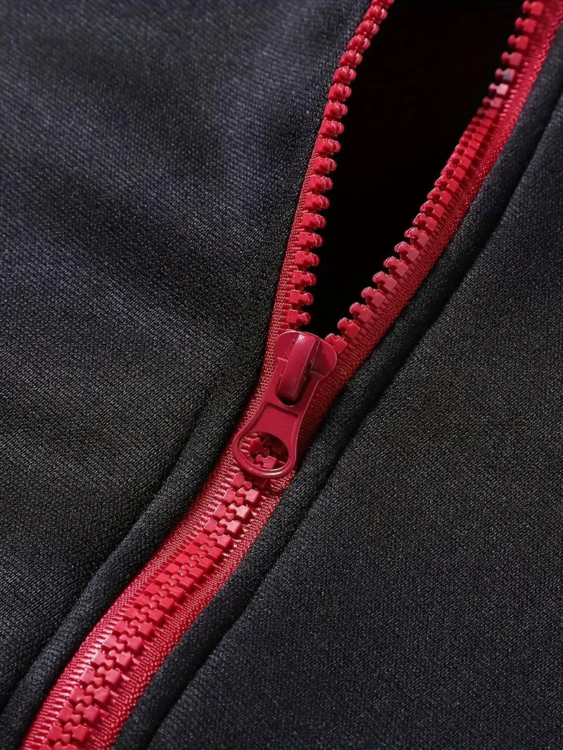 Men's Zipper Hoodie Sweatpants Gym Fitness Tracksuit 2pcs Set Fall Winter Daily Casual Sports Jogger Suit Fashion Hooded Outfits