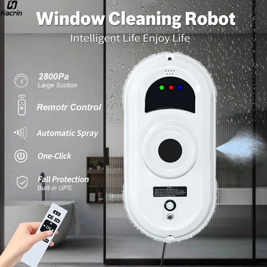 Window Cleaner Robot Glass Window Cleaning Robot Electric Windows Robot Cleaner Smart Robotic Window Cleaner with Remote Control
