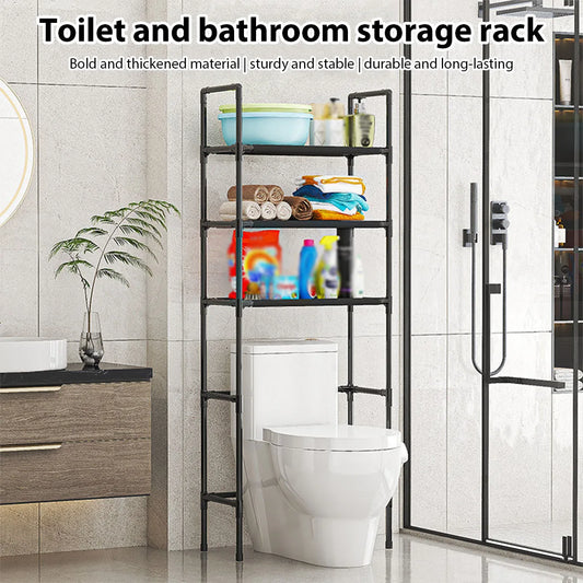 Bathroom Storage Rack Floor Mounted Over Toilet Shelf Multilayer Space Saver Multi-Functional Kitchen Organizer
