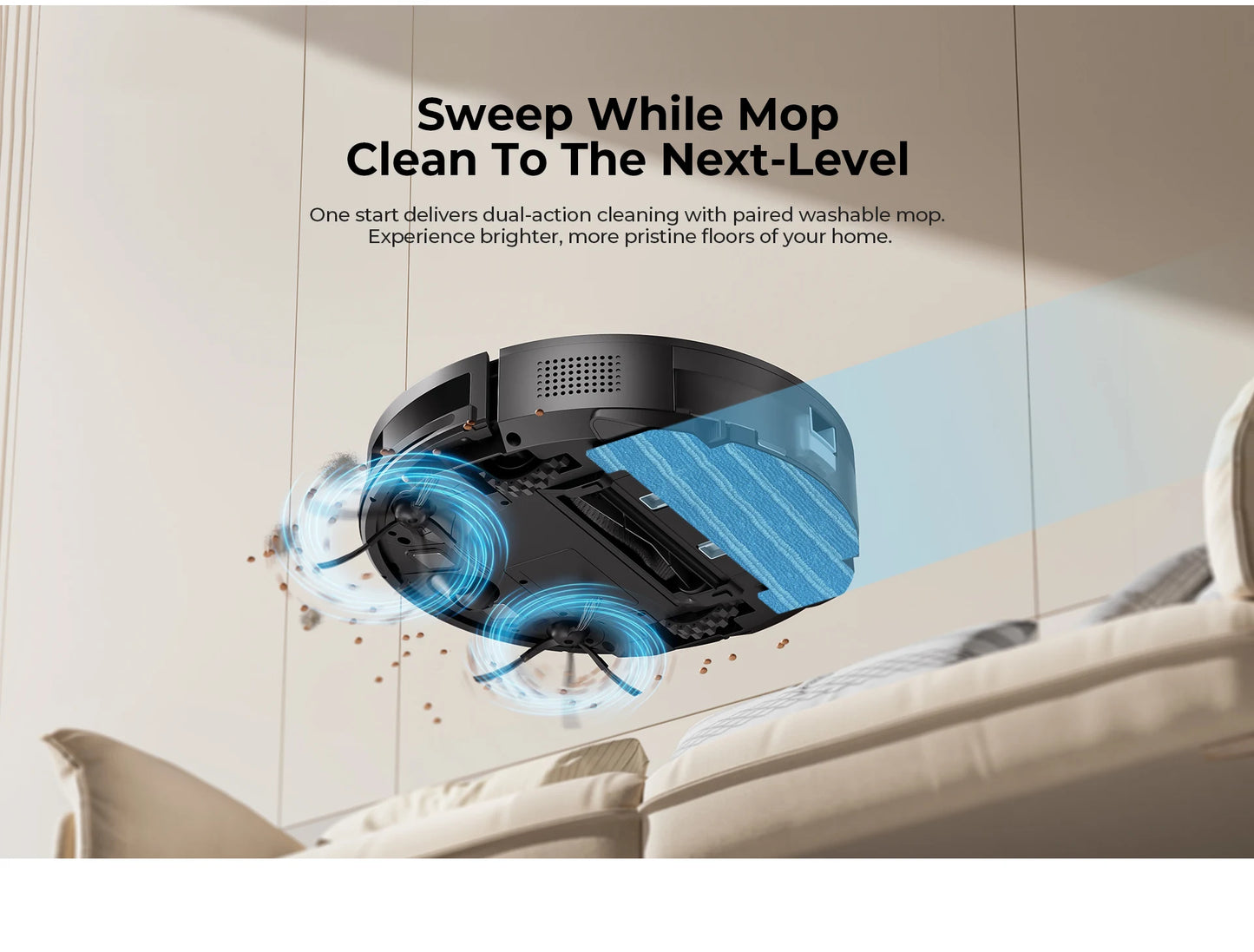 Redroad E3 Robot Vacuum Cleaner Auto Charging 2700Pa Power App Control Water Tank Wet Mopping  Electric Sweeper