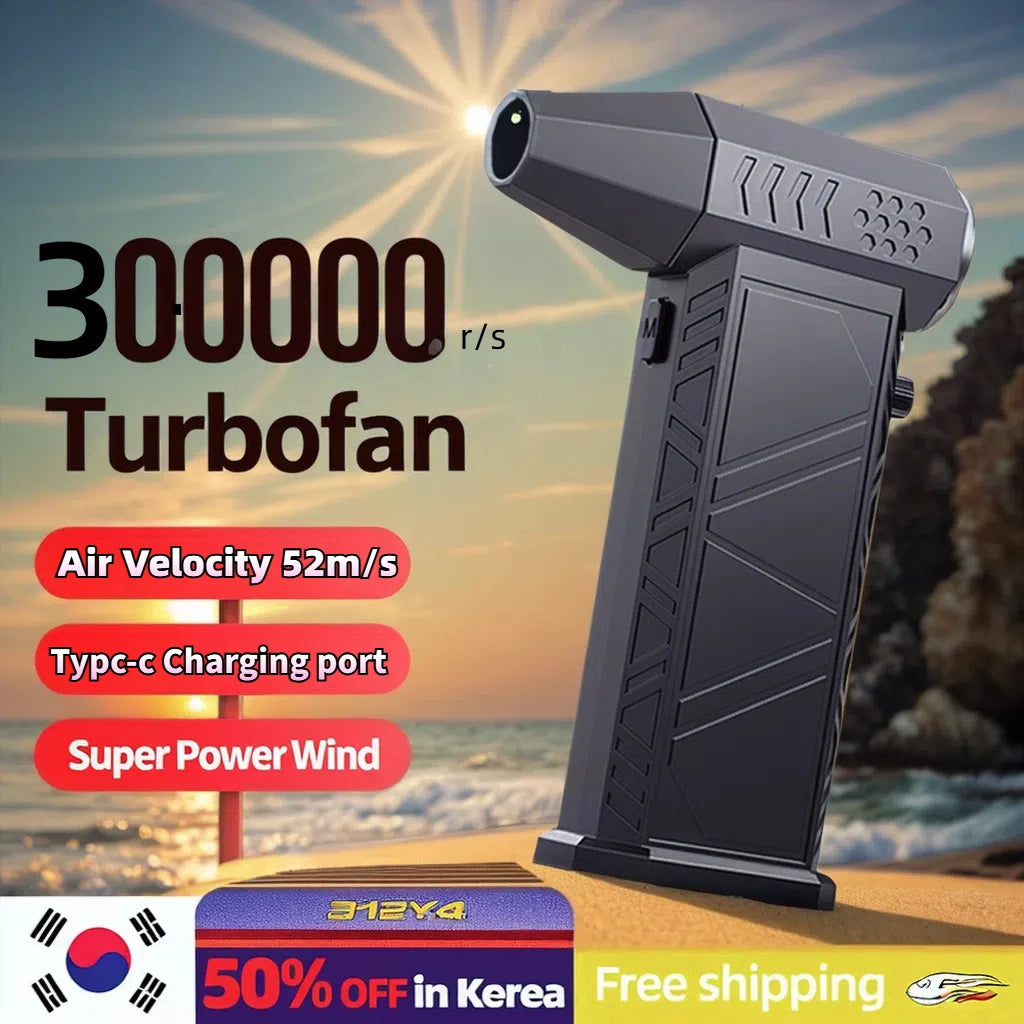 Turbo Fan Upgrade New X9 Rechargeable Blower 300000RPM Brushless Air Blower Turbo Jet Fan Portable Dust Blower Electric Dryer