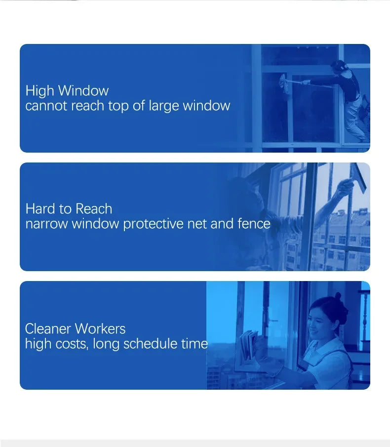 Intelligent Window Cleaning Robot, Electric Glass Cleaner with Remote Control for Home High-Rise Balcony Windows window cleaner