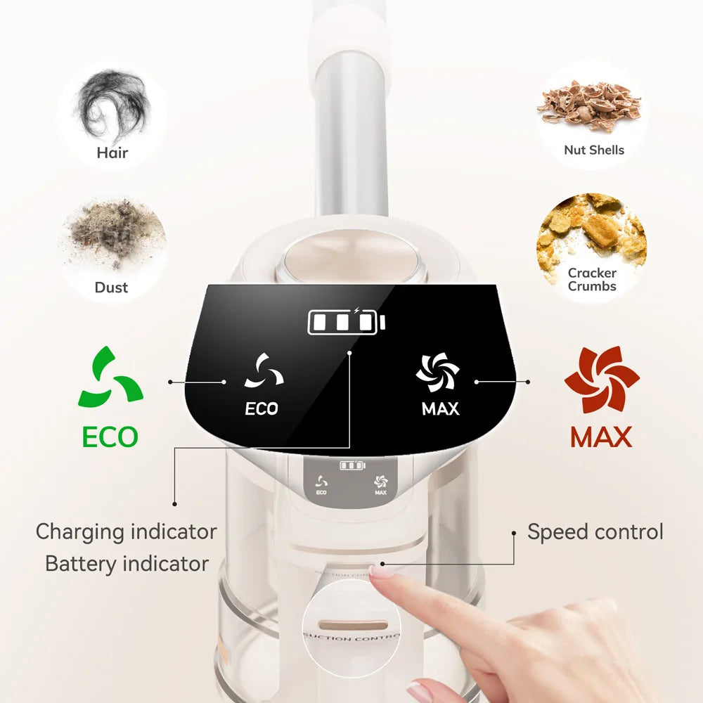Cordless Vacuum Cleaner Hard Floor Carpets Pet Hair  Dual Motor Vacuum Cleaner Cleaning Machine Removable Battery