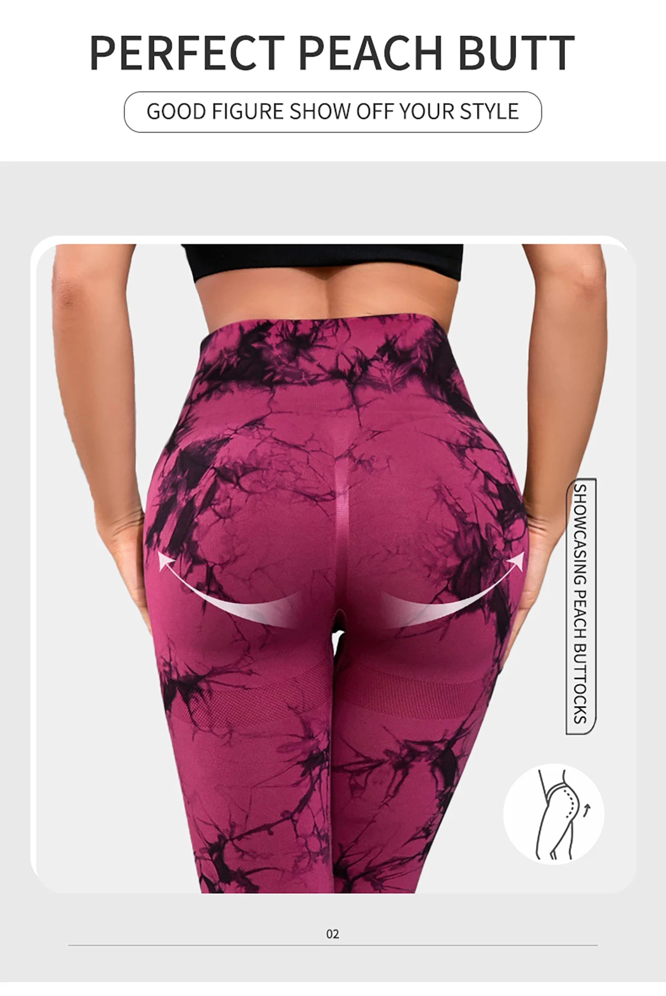 Tie Dyed Yoga Pants Women's Sports Pants Running Sports Fitness Pants High Waist Peach Hip Underpants 2024 New Tight Yoga Pants